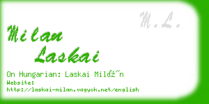 milan laskai business card